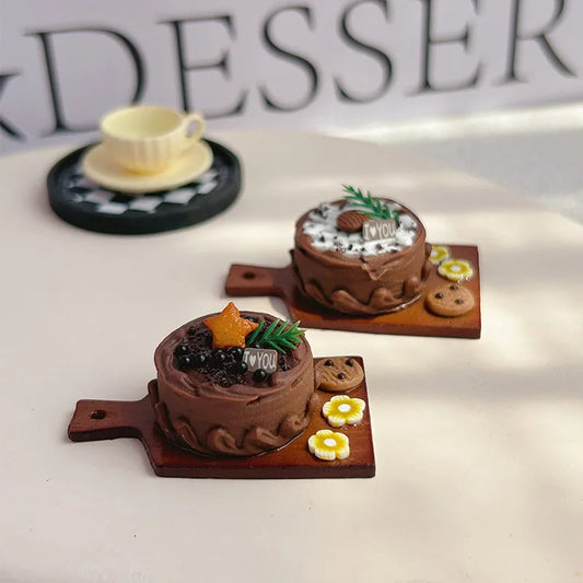 1PCS 1/12 Scale MiniatureDollhouse Dessert Mini Cake Pretend Play Kitchen Decoration for OB11 Blyth Doll Accessories